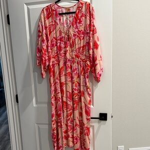 NWT Onshore sz s Floral Pink and Red Women's Dress